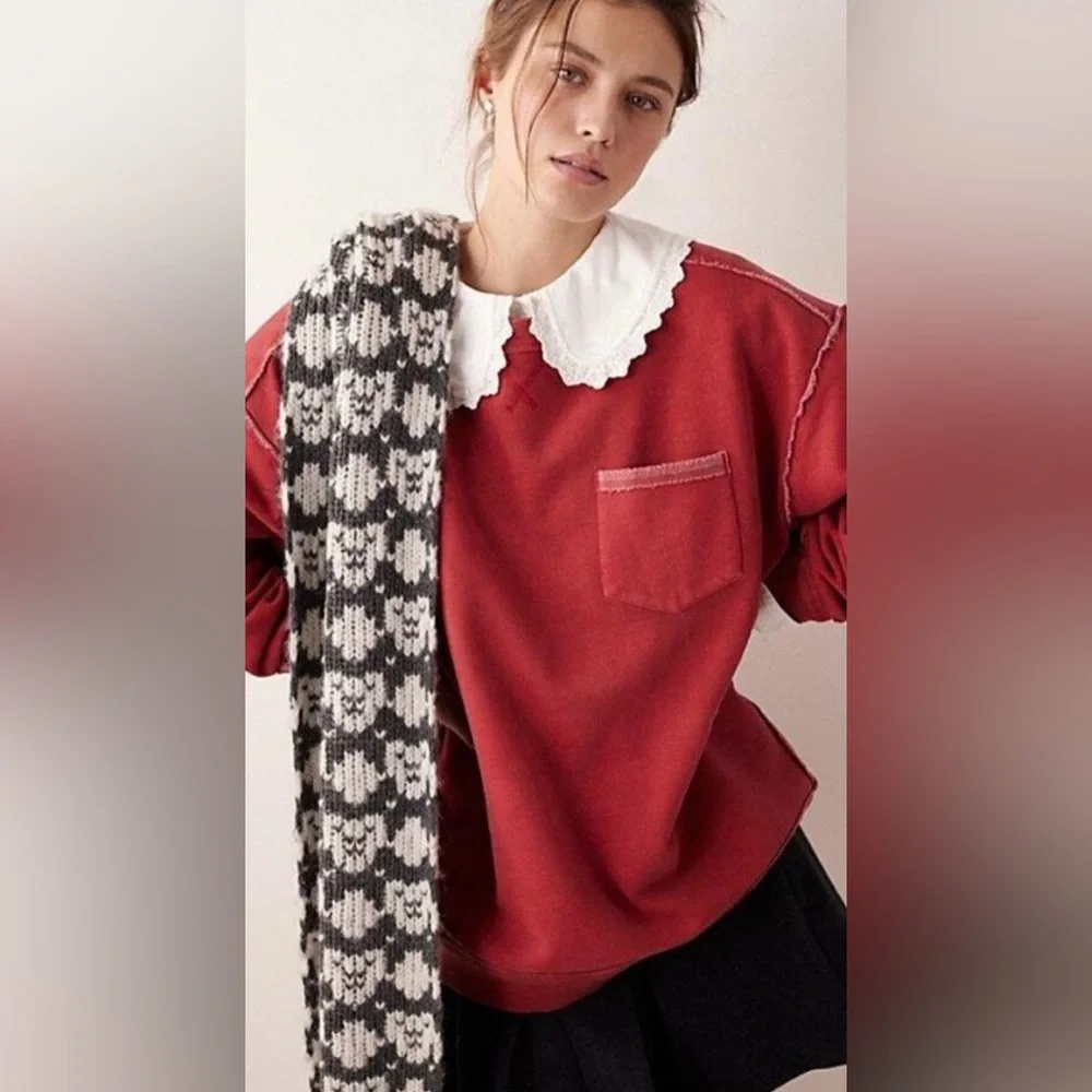 NWT FREE PEOPLE WE THE FREE WALLACE PULLOVER SWEATSHIRT - Picture 2 of 5